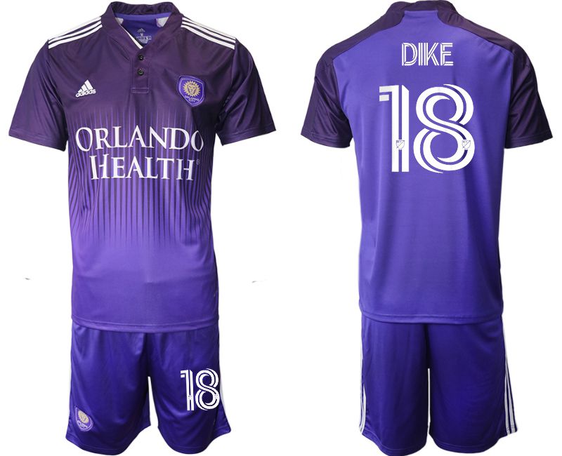Men 2021-2022 Club Orlando City home purple #18 Adidas Soccer Jersey->other club jersey->Soccer Club Jersey